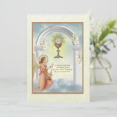 Traditionele katholieke uitnodiging tot  Communie (Staand voorkant)