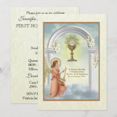 Traditionele katholieke uitnodiging tot  Communie (Voorkant / Achterkant)