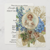 Traditionele katholieke uitnodiging tot  Communie (Voorkant / Achterkant)