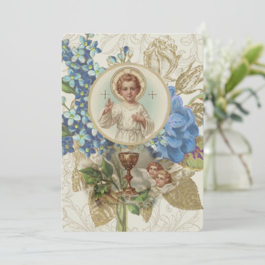 Traditionele katholieke uitnodiging tot  Communie (Staand voorkant)