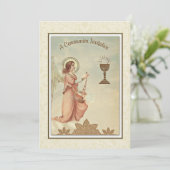 Traditionele katholieke uitnodiging tot  Communie (Staand voorkant)