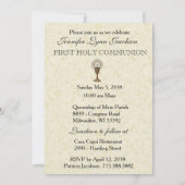 Traditionele katholieke uitnodiging tot  Communie (Achterkant)