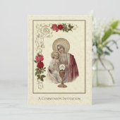 Traditionele katholieke uitnodiging tot  Communie (Staand voorkant)