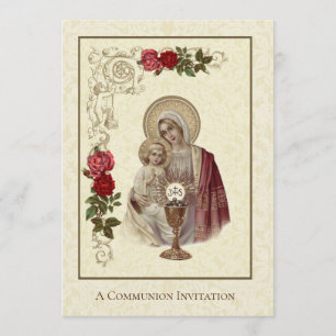 Traditionele katholieke uitnodiging tot  Communie