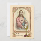 Traditionele katholieke uitnodiging tot Communie (Voorkant)