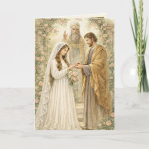 Traditionele katholieke verloving Maria Jozef Kaart