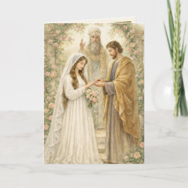 Traditionele katholieke verloving Maria Jozef Kaart