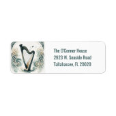 Traditionele Keltische harp St. Patrick's Day Part Etiket (Voorkant)