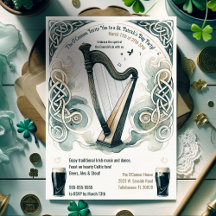 Traditionele Keltische harp St. Patrick's Day Part
