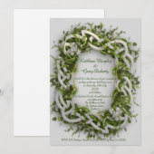 Traditionele Keltische Liefdesknoop & Lucky Clover Kaart (Voorkant / Achterkant)