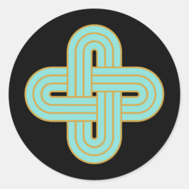 Traditionele Keltische Solomon's Knot Emblem Ronde Sticker