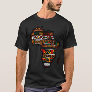Traditionele Kente Afrikaanse Zwarte Cultuur Pride T-shirt