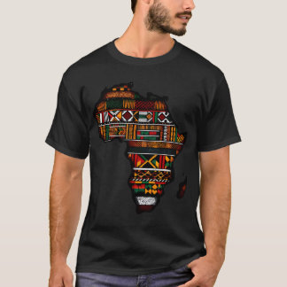Traditionele Kente Afrikaanse Zwarte Cultuur Pride T-shirt