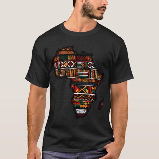 Traditionele Kente Afrikaanse Zwarte Cultuur Pride T-shirt (Voorkant)