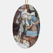 Traditionele keramische versiering van de Nativite Keramisch Ornament (Links)
