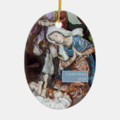Traditionele keramische versiering van de Nativite Keramisch Ornament (Voorkant)