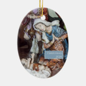 Traditionele keramische versiering van de Nativite Keramisch Ornament (Achterkant)