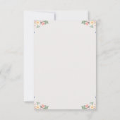 Traditionele kerk InterWatercolor Wedding Invite (Achterkant)