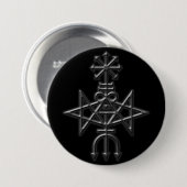 traditionele kerk van satan sigil ronde button 7,6 cm (Voorkant /achterkant)