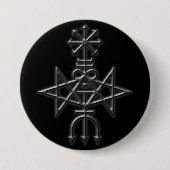traditionele kerk van satan sigil ronde button 7,6 cm (Voorkant)