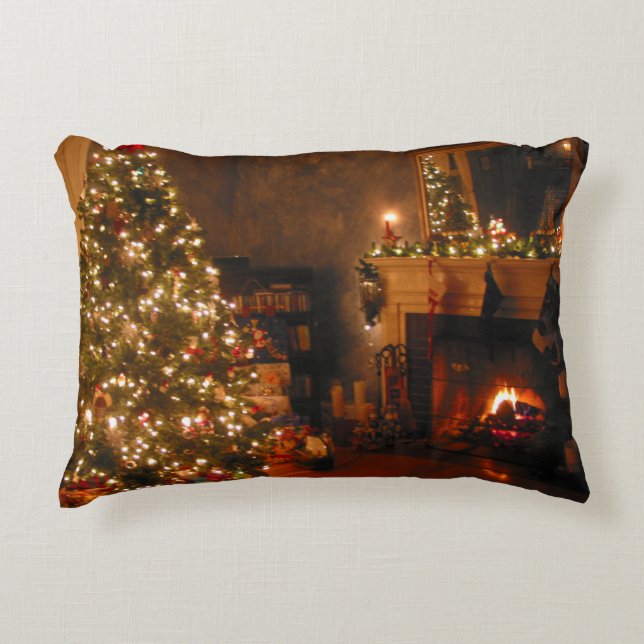 Traditionele kerst decoratief kussen (Voorkant)