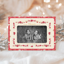 Traditionele kerst ditsy bloemige posie botanische