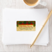 Traditionele kerst gereplay Kerstmis retour adres Etiket (Insitu)