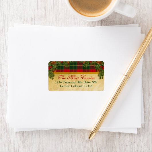 Traditionele kerst gereplay Kerstmis retour adres Etiket (Insitu)