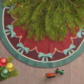 Traditionele kerst groene bogen rode cirkels kerstboom rok