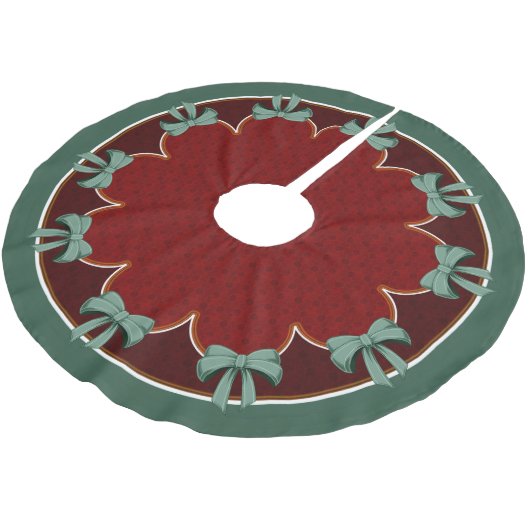 Traditionele kerst groene bogen rode cirkels kerstboom rok (Gekanteld)