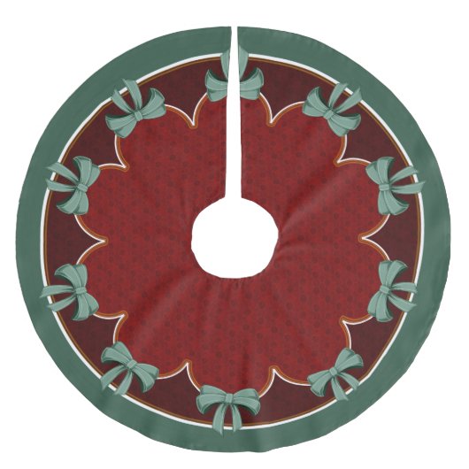 Traditionele kerst groene bogen rode cirkels kerstboom rok (Voorkant)