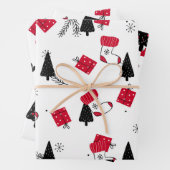Traditionele kerst inpakpapier vel (In situ)