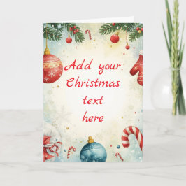 Traditionele Kerst Kaart Rood Groen