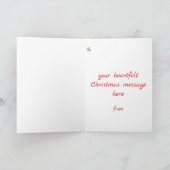 Traditionele Kerst Kaart Rood Groen (Binnen)