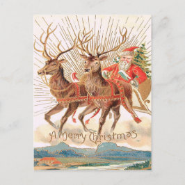  traditionele kerst Kaart Santa Reindeer