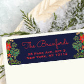 Traditionele Kerst Krans Marine Etiket