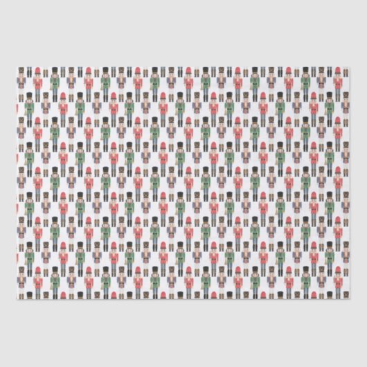 Traditionele Kerst Notenkraker Soldaten Tissuepapier (Voorkant)