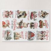 Traditionele kerst op het Boerderij Vakantie Citat Legpuzzel (Horizontaal)