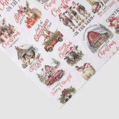 Traditionele kerst op het Boerderij Vakantie Citat Tissuepapier (Detail)