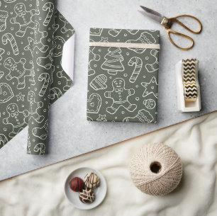 Traditionele Kerst Oude Gebak Mannetje Cadeaupapier