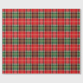 Traditionele Kerst Plaid Cadeaupapier (Vlak)