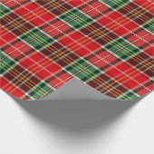 Traditionele Kerst Plaid Cadeaupapier (Hoek)