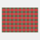 Traditionele Kerst Plaid Inpakpapier Vel (Voorkant)