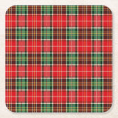 Traditionele Kerst Plaid Kartonnen Onderzetters (Voorkant)