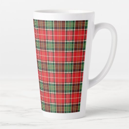 Traditionele Kerst Plaid Latte Mok (Rechts)