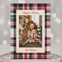 Traditionele Kerst Plaid Nostalgische Tartan Foto