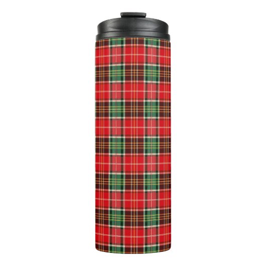 Traditionele Kerst Plaid Thermosbeker (Voorkant)