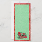 Traditionele kerst plat kaart met foto (Achterkant)