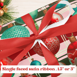 Traditionele Kerst Rode Cadeauverpakking Satijnen Lint