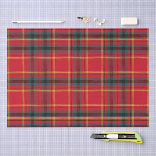 Traditionele Kerst Rood en Groen Plaid Tissuepapier (Craft)
